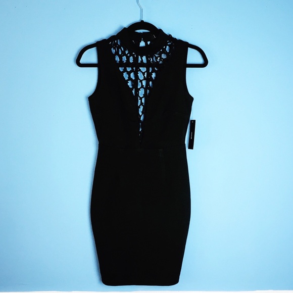 Lulus Dresses & Skirts - Lulus Lavish Lattice Black Bodycon Dress